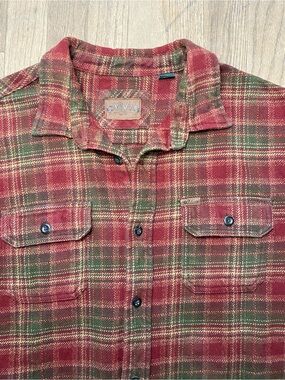 Orvis Classic Collection Plaid Cotton Flannel Shirt Large